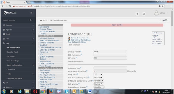 application Web pour la gestion des stagiaires
